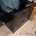 Black Global 2 Drawer Lateral File Cabinet